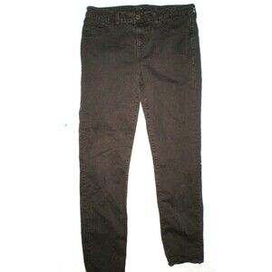 New J Brand Jeans 811 Suede Skinny Leg Womens 30 X 28 Brown Twill Mid rise